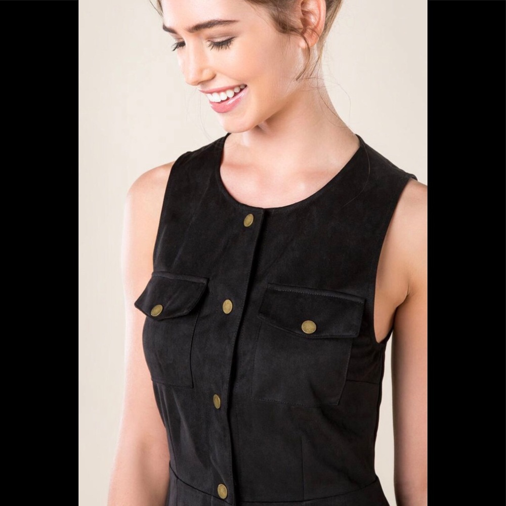 Francesca’s Black Suede Dress - Picture 2 of 6